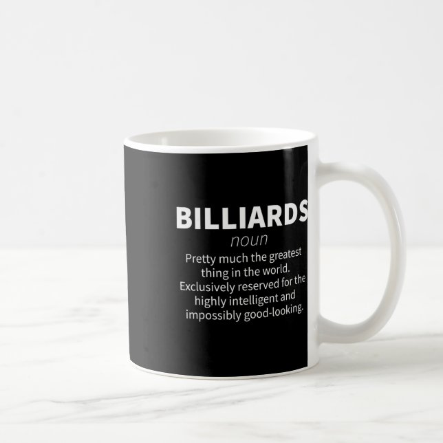 Caneca De Café Billiards Funny Definition Piscina Snooker Player  (Direita)