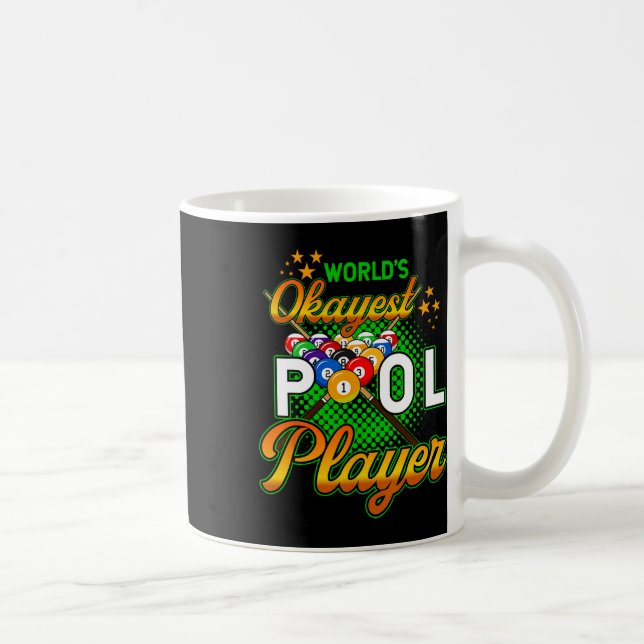 Caneca De Café Billiards Worlds Okayest Piscina Player 1 (Direita)