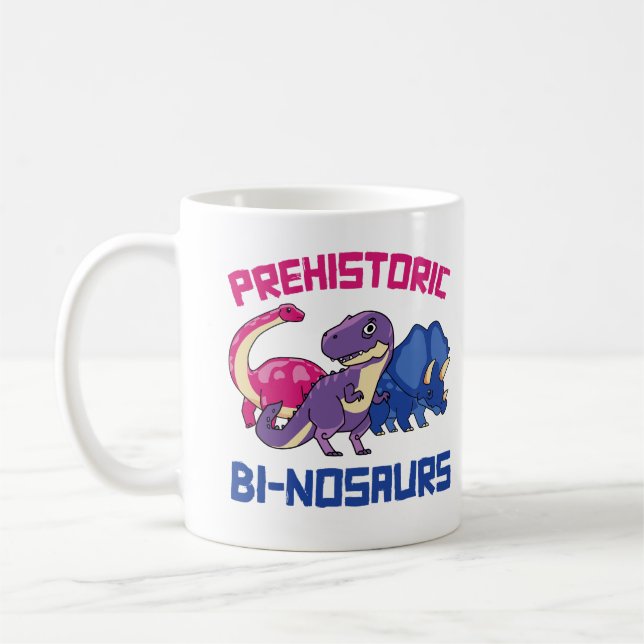 Caneca De Café Binossauros Pré-históricos Bi-nossauros (Esquerda)