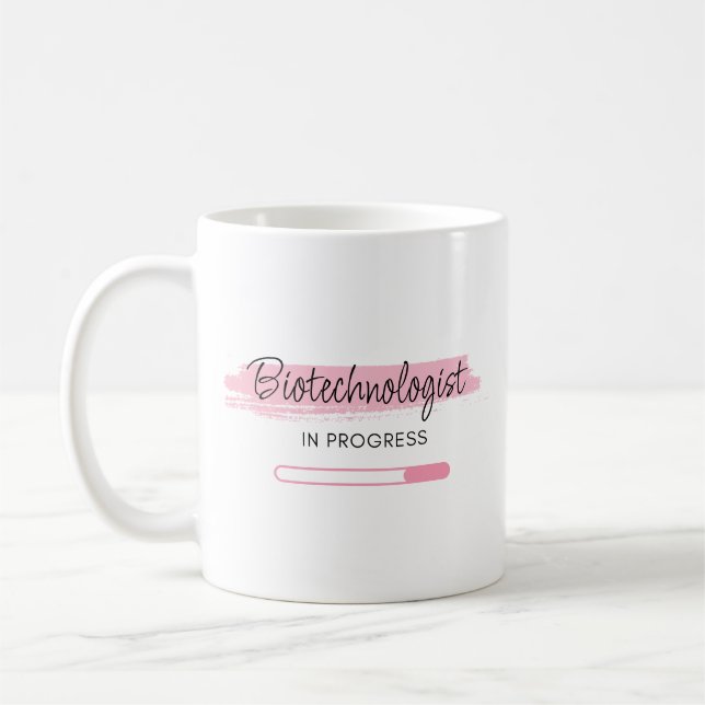 Caneca De Café Biotecnólogo em Andamento - Personalizado (Esquerda)