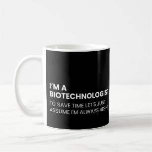 Caneca De Café Biotecnólogo Piada Cientista Trabalho Dito