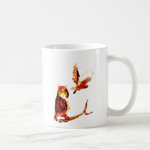 Caneca De Café Bird Art Brown Tawny Ows