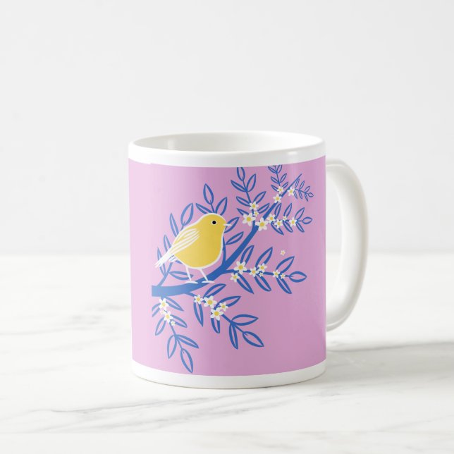 Caneca De Café Bird Art Mugs (Frente Esquerda)