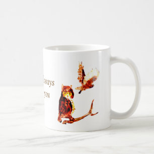 Caneca De Café Bird Art Tawny Ows Love