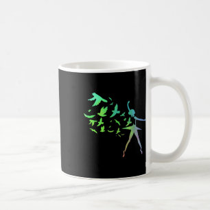 Caneca De Café Birds Ballerina Silhouette Balé Dançando