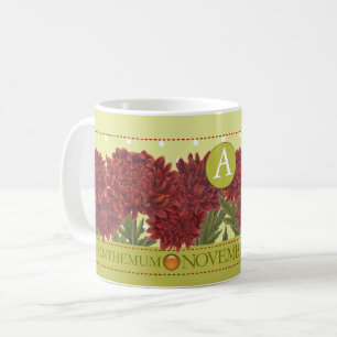 Caneca De Café Birds Flower e Gem Novembro Clássico Mug