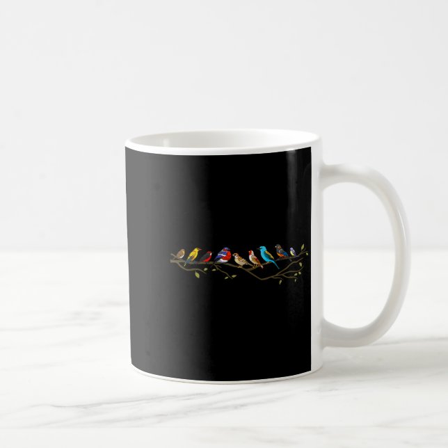 Caneca De Café Birds On A Branch Birding Bird Watching Bird Watch (Direita)