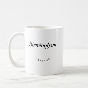 Caneca De Café Birmingham Alabama Black Font