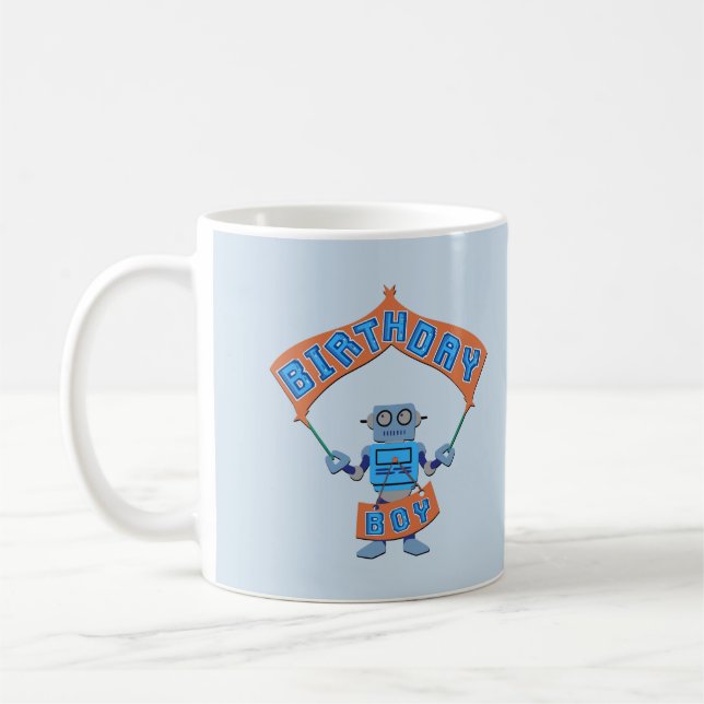 Caneca De Café Birthday Boy Robot (Esquerda)