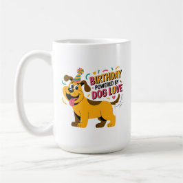 Caneca De Café Birthday Dog Love Party Illustration