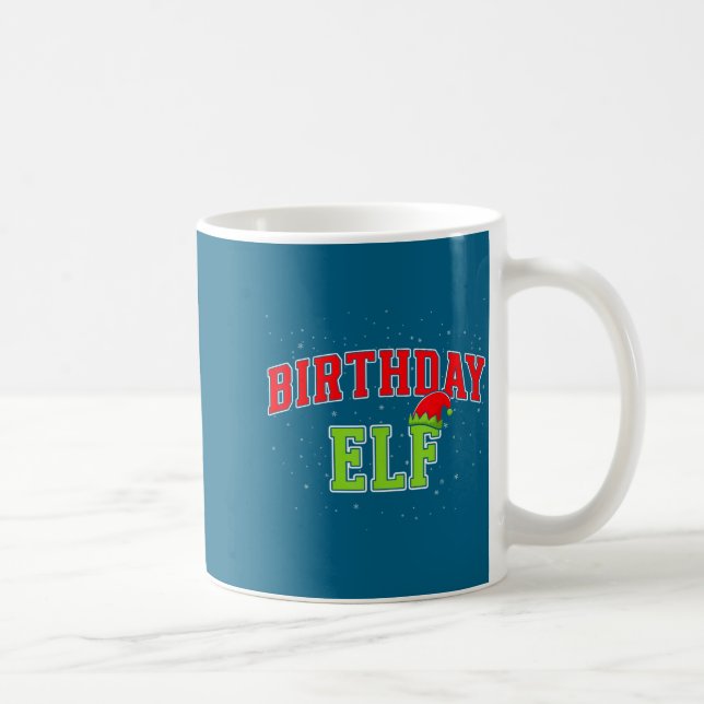Caneca De Café Birthday Elf Christmas Family Matching Group Xmas  (Direita)