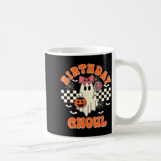 Caneca De Café Birthday Ghoul Soky Season Groovy Halloween Kids G (Direita)