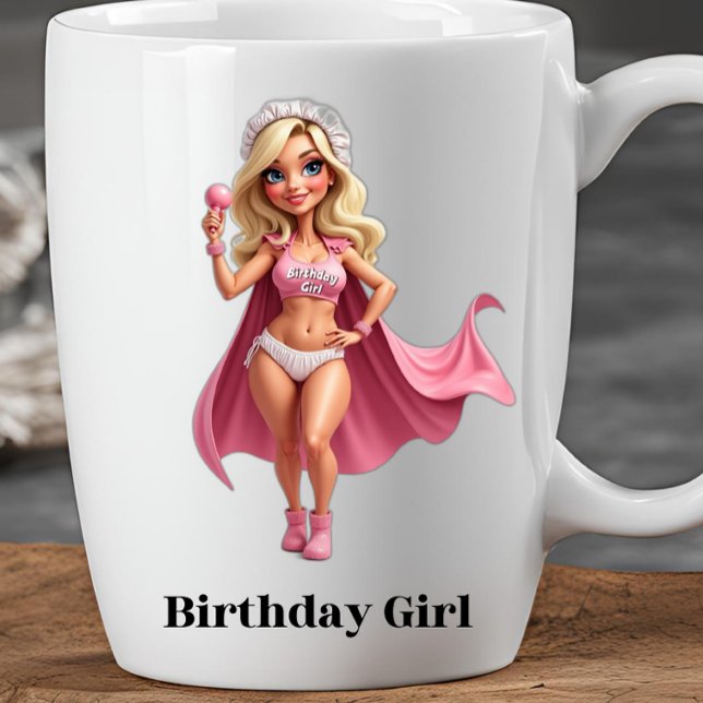 Caneca De Café BIRTHDAY GIRL, escritório de lembranças divertidas (Gifts for her Mothers Day Christmas birthday gifts for her daughter wife coworkers white elephant)