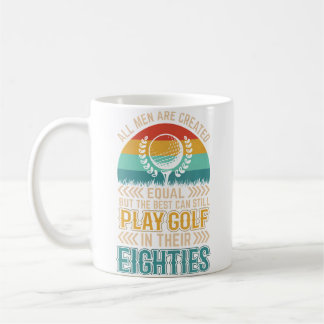 Caneca De Café Birthday Golfing - All Men Equal Golf In Their Eig