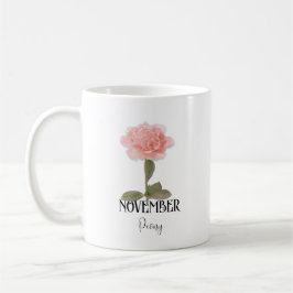 Caneca De Café Birthday NovEMBER Birthday Peony Rosa