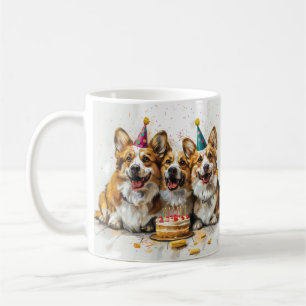 Caneca De Café Birthday Pembroke Welsh Corgi Cães