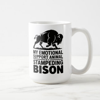 Caneca De Café Bisão de Apoio Emocional Humor Neurodivergente