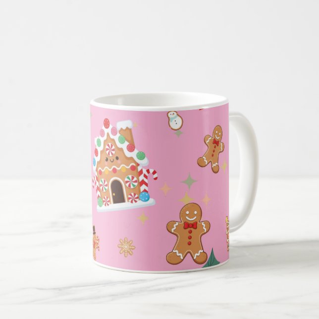 Caneca De Café Biscoito de Gengibre Fofo (Frente Esquerda)