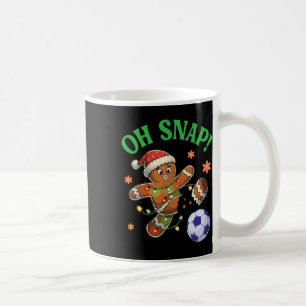Caneca De Café Biscoito de Natal de Futebol de Gengibre Engraçado