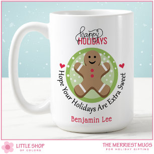 Caneca De Café Biscoito de Natal Homemem de Gengibre Personalizad