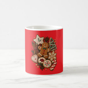 Caneca De Café Biscoitos de Gengibre de Natal Vintage & Férias