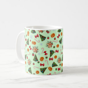 Caneca De Café Biscoitos de Natal Elegantes Doces Cane de Açúcar