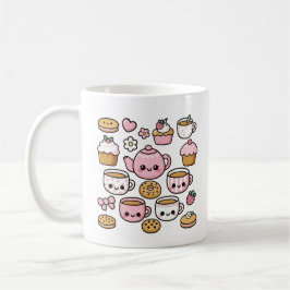 Caneca De Café Biscoitos Kawaii e chá