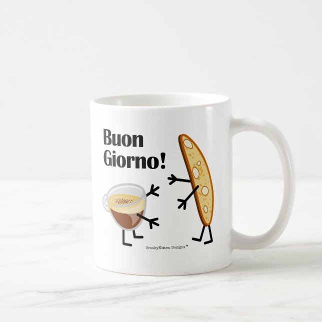 Caneca De Café Biscotti & café - Buon Giorno! (Direita)