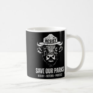 Caneca De Café Bison Bear Salva Nosso Campo Anti Trump Men