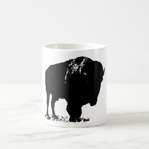 Caneca De Café Bison Buffalo, Pop de Arte Negra