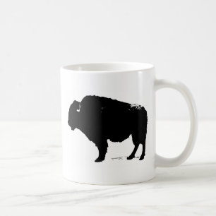 Caneca De Café Bison de Búfalo de Pop Preto e Branco