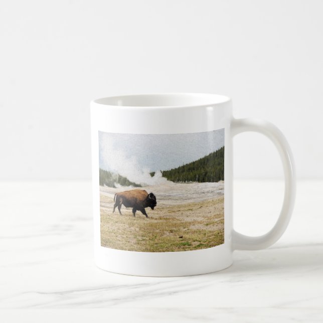 Caneca De Café Bison e Old Faithful (Direita)