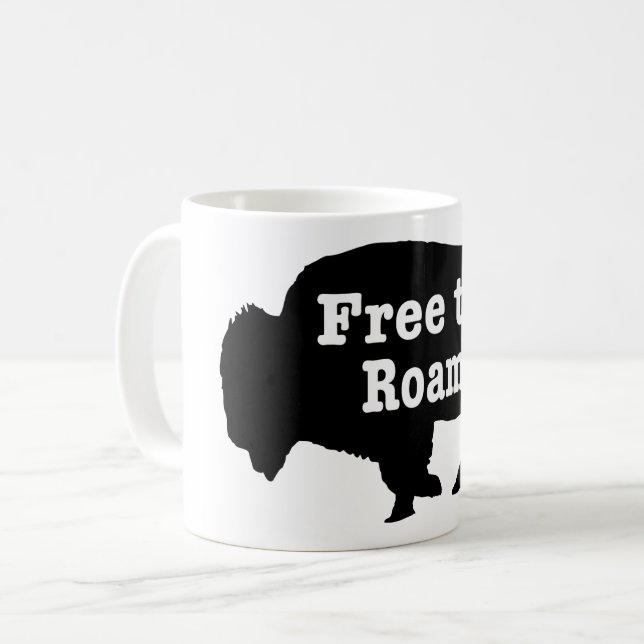 Caneca De Café Bison Free To Roam (Frente Esquerda)