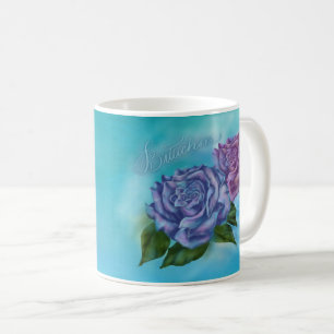 Caneca De Café Bitachon Blue Rosa Mug