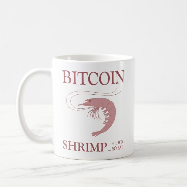 Caneca De Café Bitcoin Shrimp  (Esquerda)