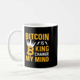 Caneca De Café Bitmoeda É Rei BTC Crypto Mens Dizendo 2