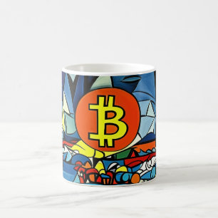 Caneca De Café Bitmoney Art
