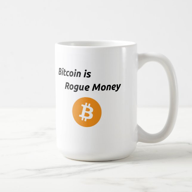 Caneca De Café Bitmoney é Rogue Money (Direita)