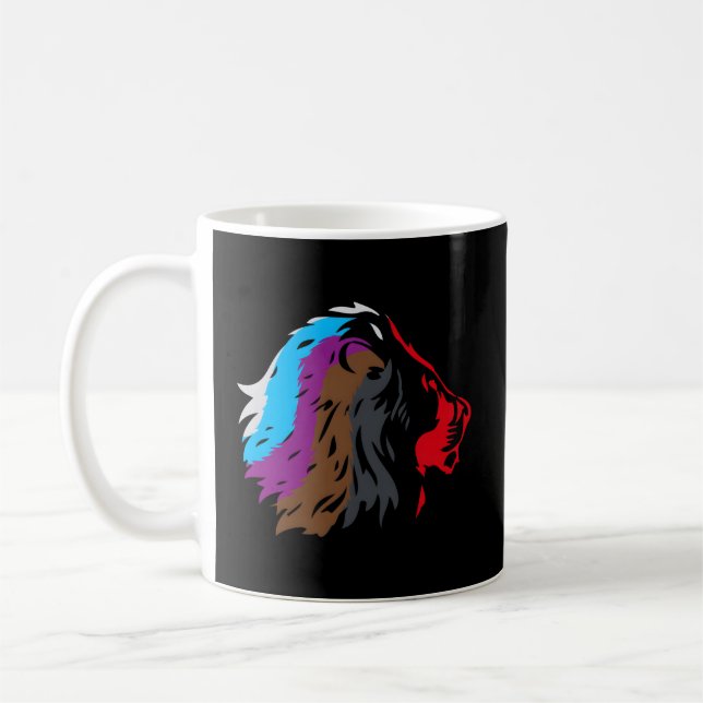 Caneca De Café Bjj Brasil Jiu Jitsu Belt Fighter Mma Lion (Esquerda)
