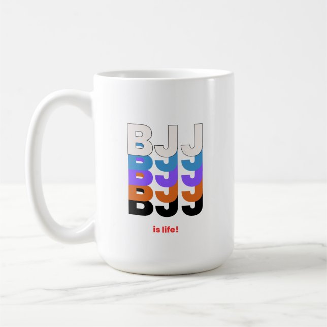 Caneca De Café BJJ é vida (Esquerda)