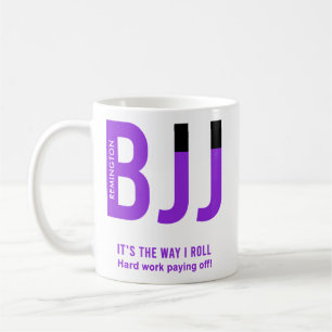 Caneca De Café BJJ Jiu Jitsu Purple Belt Edition Personalizado