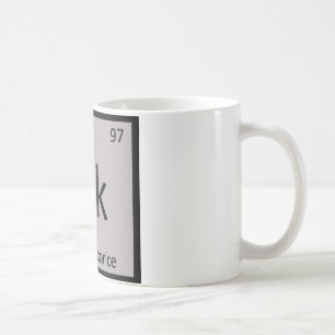 Caneca De Café Bk - Mesa periódica da química do alcaçuz preto