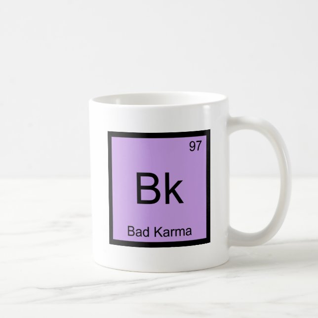 Caneca De Café Bk - Símbolo do Elemento Químico de Karma Ruim Cam (Direita)