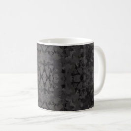 Caneca De Café Black And Gray Abstract Graphic Art Design