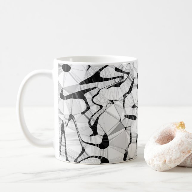 Caneca De Café Black and White in Motion Classic Mug (Com Donut)