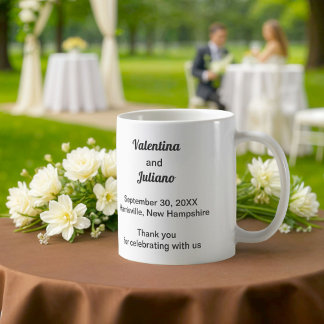 Caneca De Café Black and White Wedding Mug