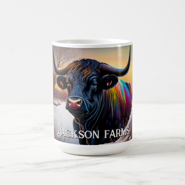 Caneca De Café Black Angus Bull Winter (Centro)