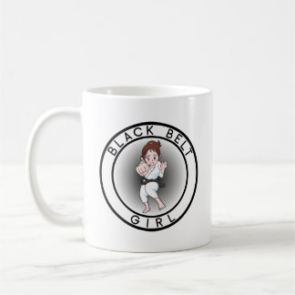 Caneca De Café Black Belt Girl