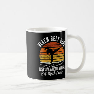 Caneca De Café Black Belt Girl Karate Black Belt Promoção Black B