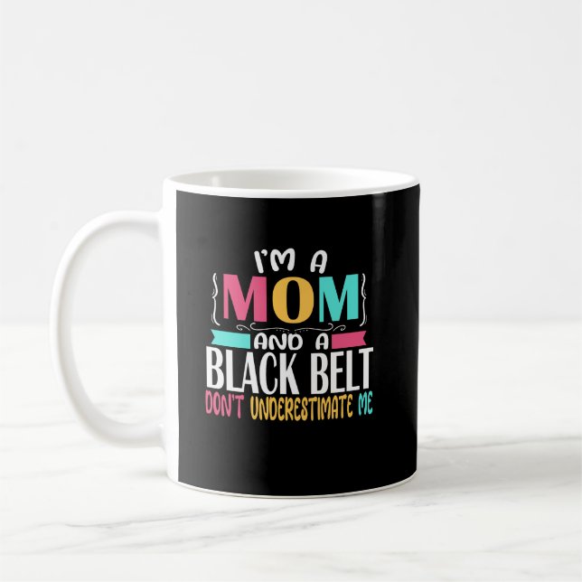 Caneca De Café Black Belt Karate Jiu Jitsu Artes Marciais Mãe (Esquerda)